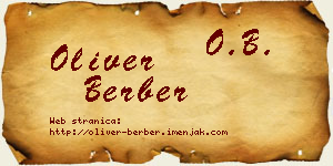 Oliver Berber vizit kartica